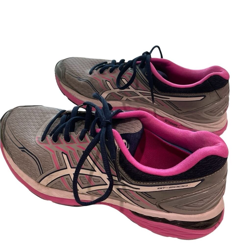 ASICS GT-2000 5 Running Shoes 11 D Wide Gray Pink Stability Sneaker T758N EUC - Picture 4 of 10